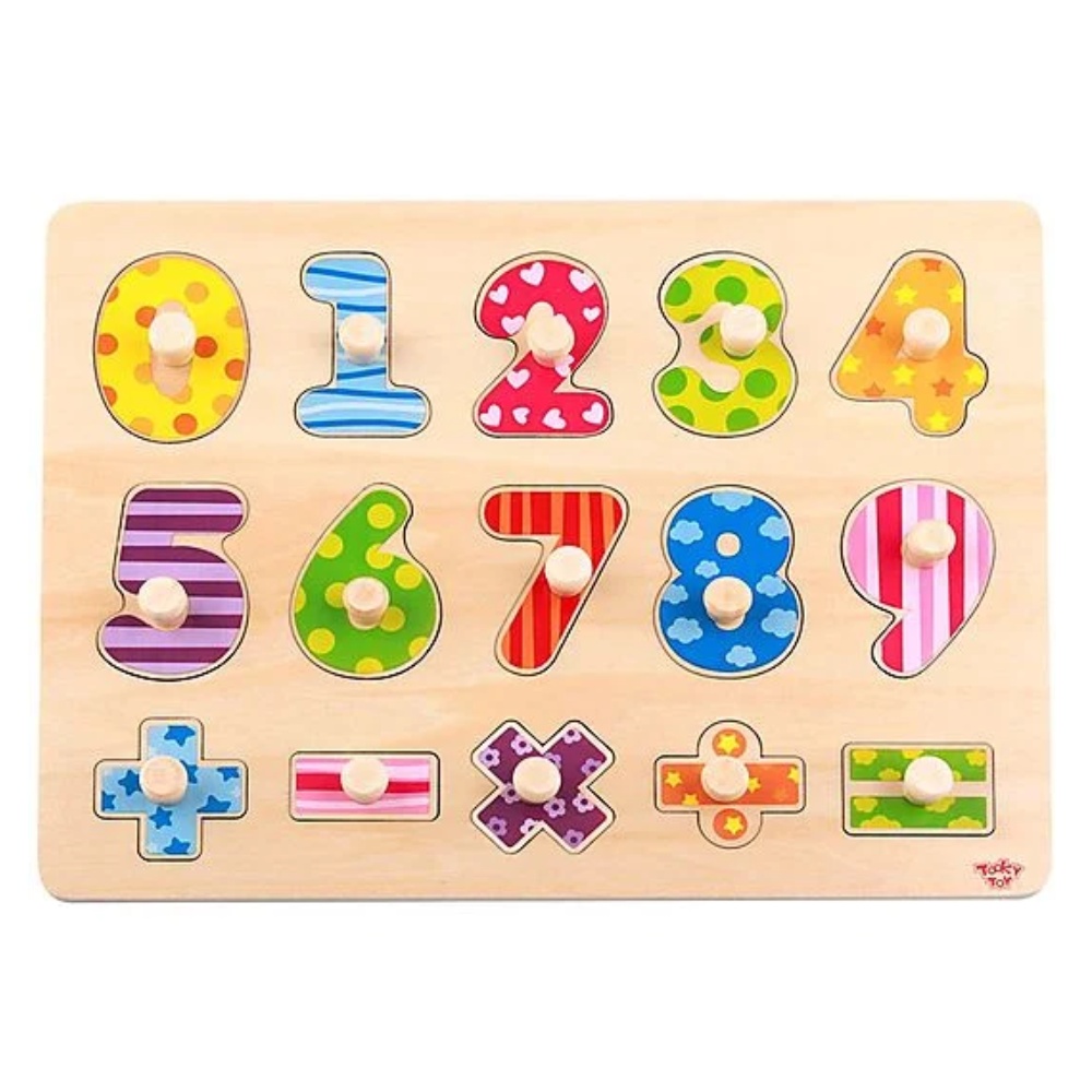 TookyToy - Wooden Peg Puzzle - Numbers - Image 4