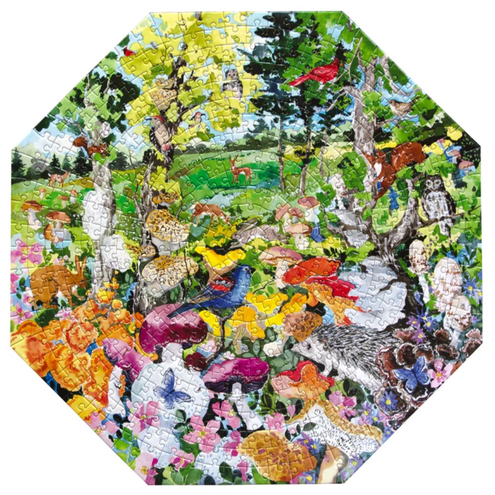 eeBoo - Edible Mushrooms 500 Piece Octagonal Puzzle - Image 2