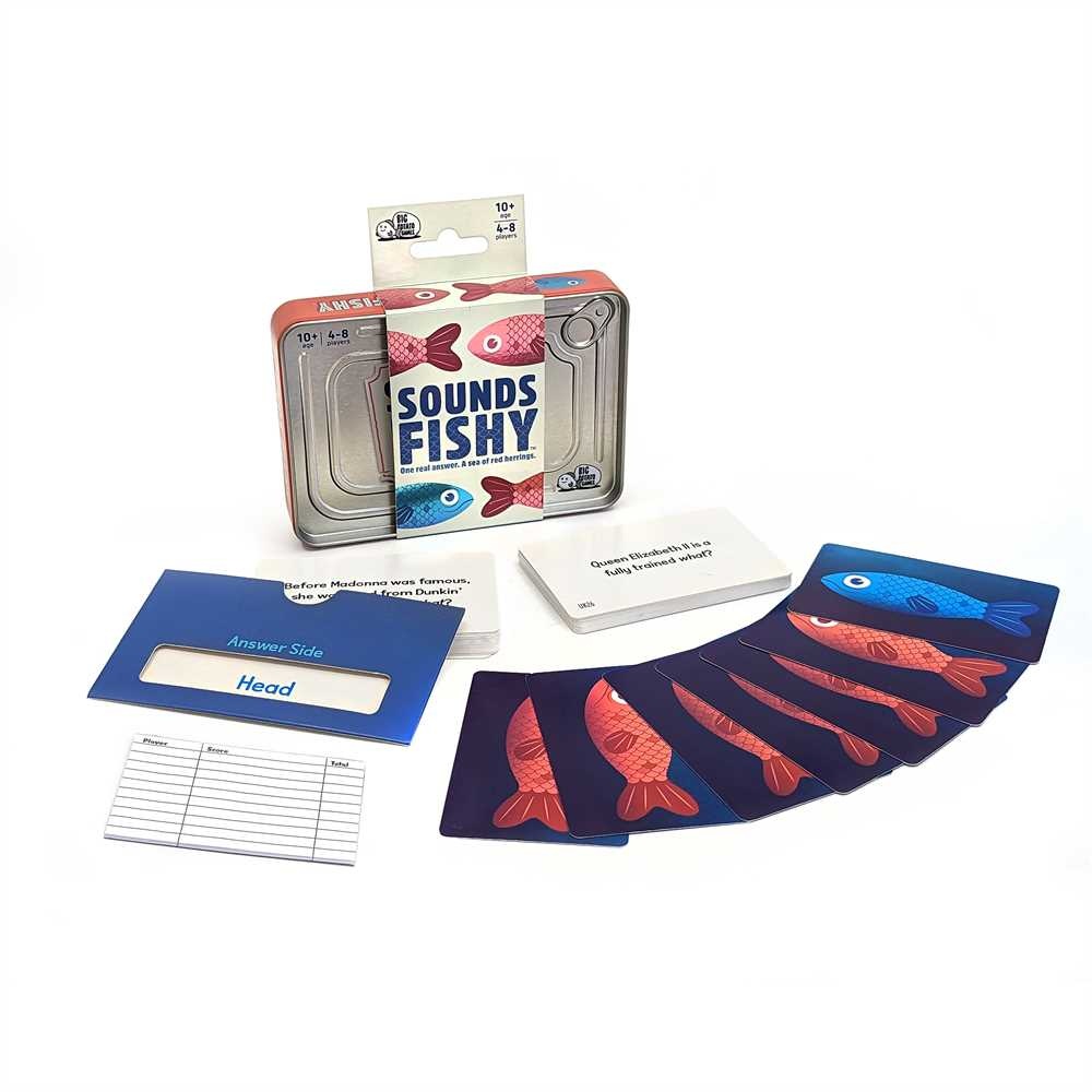 Big Potato Games - Sounds Fishy - Family Game - Travel-Size - 4-10 Players