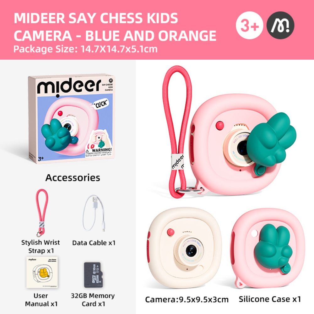 Mideer - Say Cheese Kids Camera - Green and Pink - Image 2