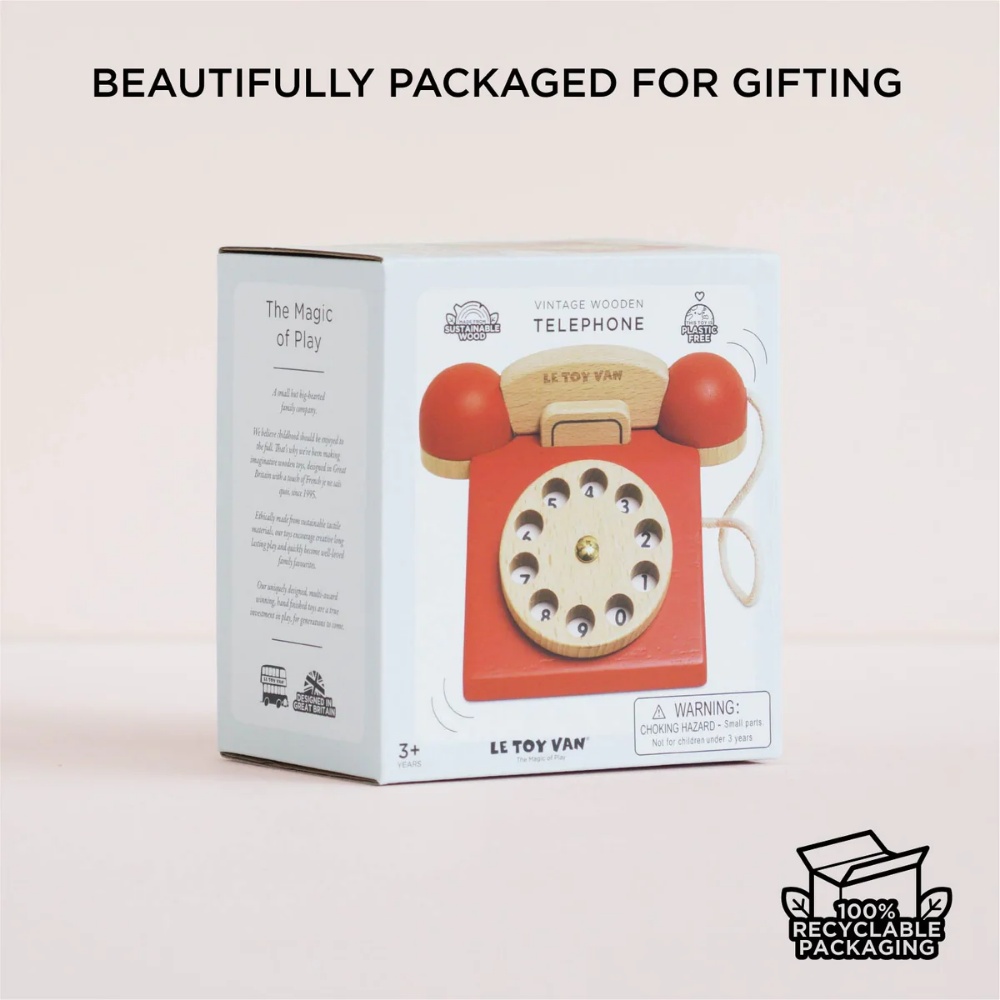 Le Toy Van - Vintage Wooden Phone - Image 7