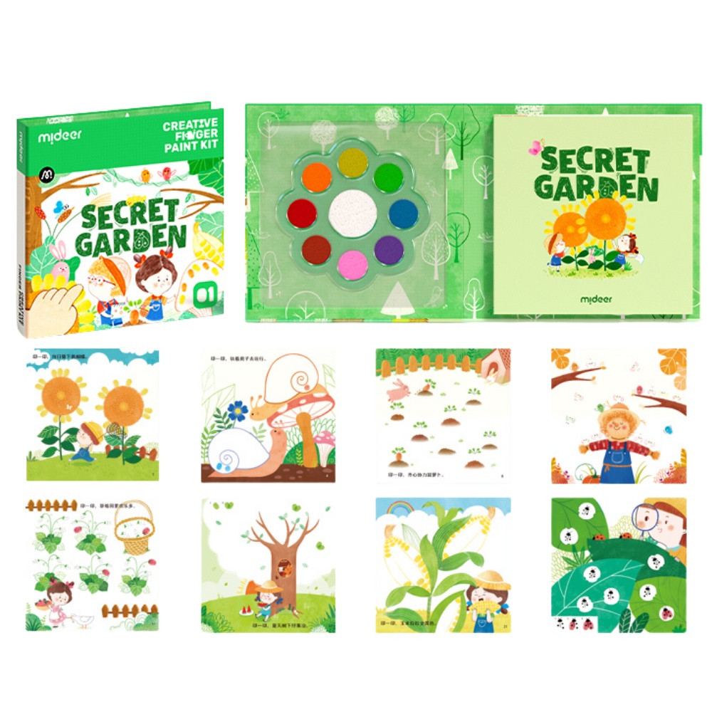Mideer - Creative Finger Paint Kit - Secret Garden