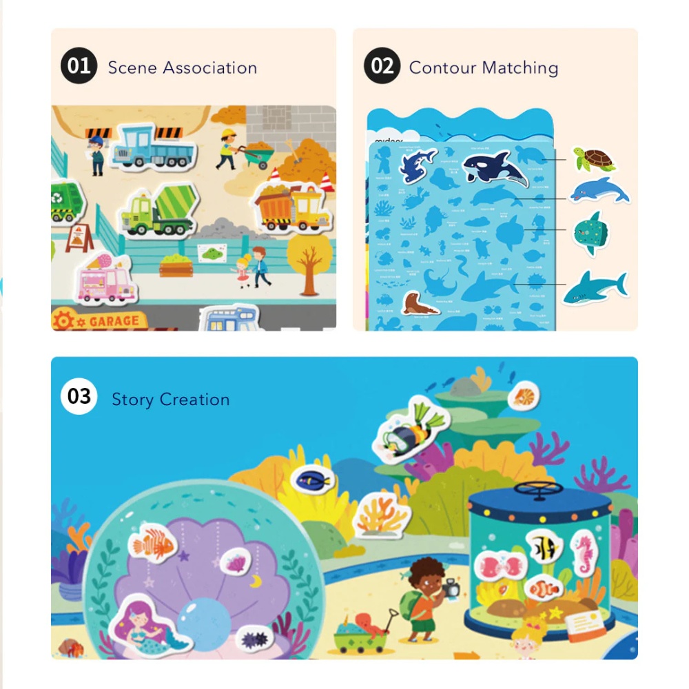 Mideer - Reusable Jelly Sticker Set - Incredible Aquarium - 43pcs - Image 8