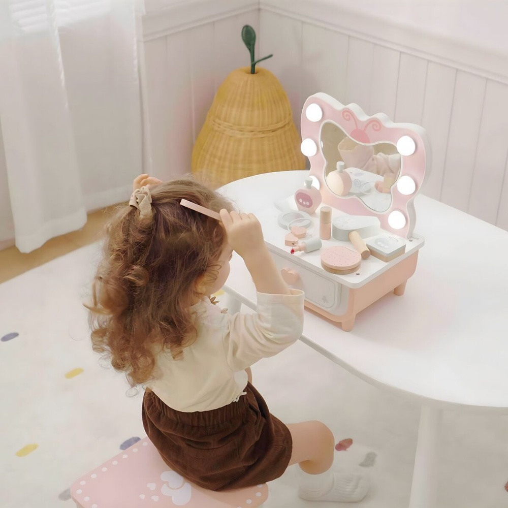 TookyToy - Pretend Play Butterfly Dressing Table Set - 14 Pieces - Image 2