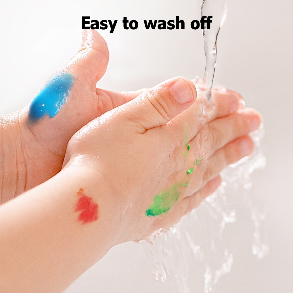 Jar Meló - Colour Burst Finger Paint Set - 12 Colours for Kids Art & Sensory Play - Image 5