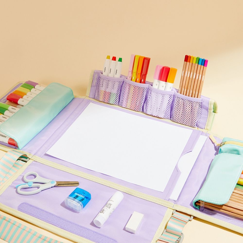 Mideer - Kids Drawing Art Set with Carry-on Bag - Pink - 75pcs - Image 5