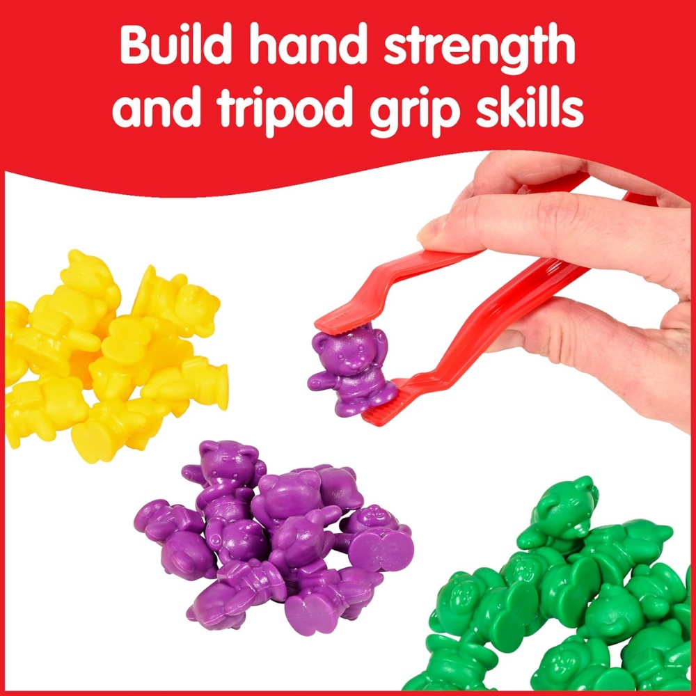 EDX Education - Bear Counters & Tweezer in Jar - 60pc Math Manipulative - Image 4