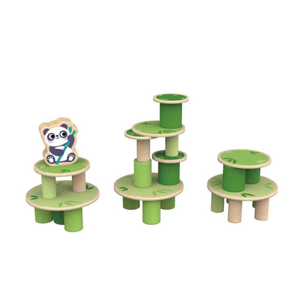 hi Pando - Timber Tumble - 2-in-1 Wooden Bamboo Balancing Game - 33pcs - Image 5