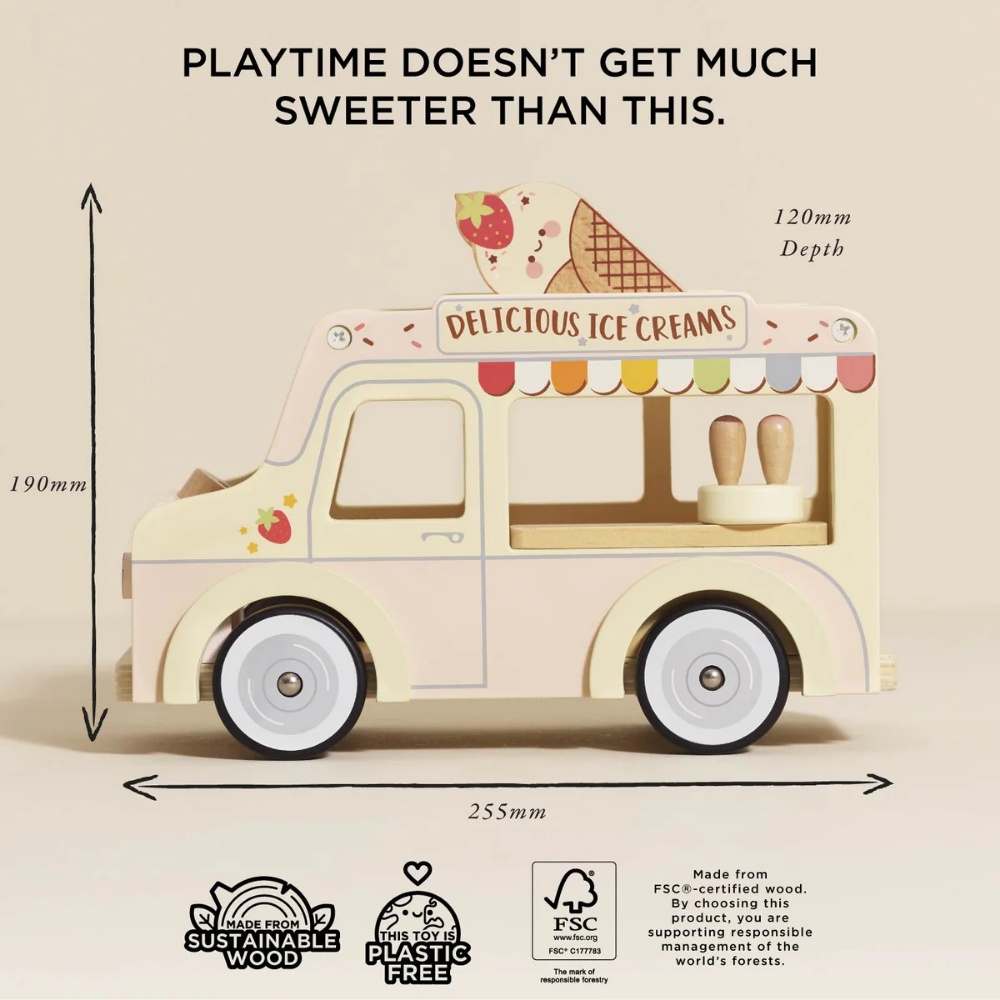 Le Toy Van - Wooden Ice Cream Van - Image 4