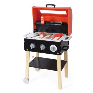 Greenbean - Pretend & Play - Wooden Braai Set with Lights & Sound - 13pcs