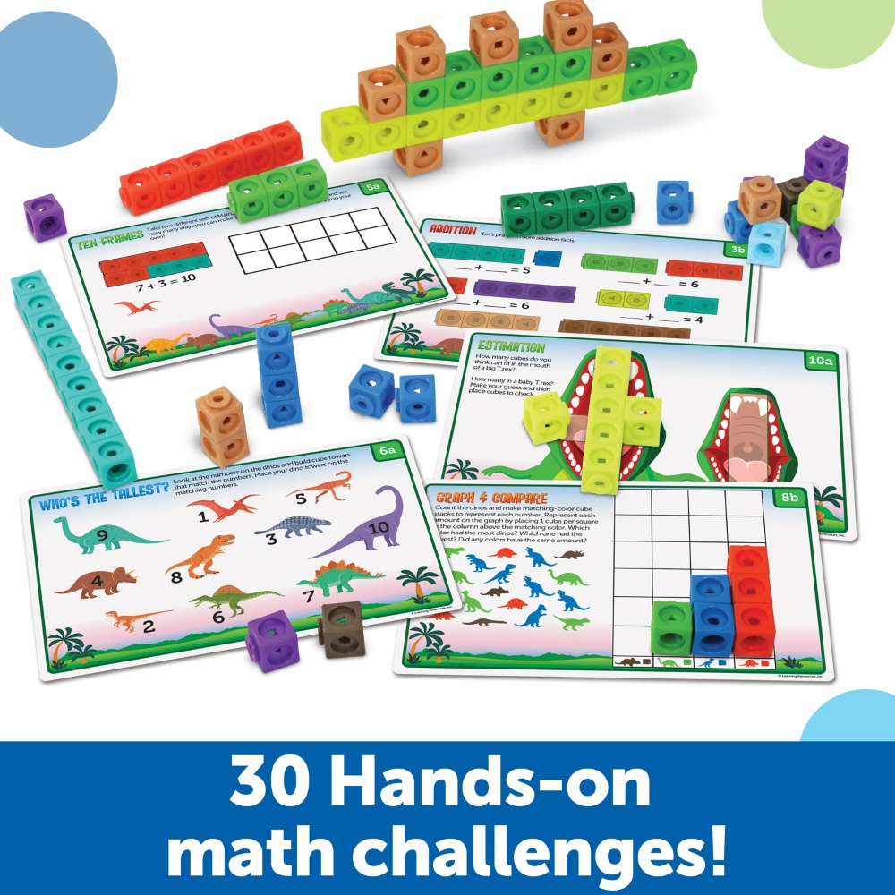 Learning Resources - MathLink® Cubes Early Maths Activity Set - Dino Time - Image 3
