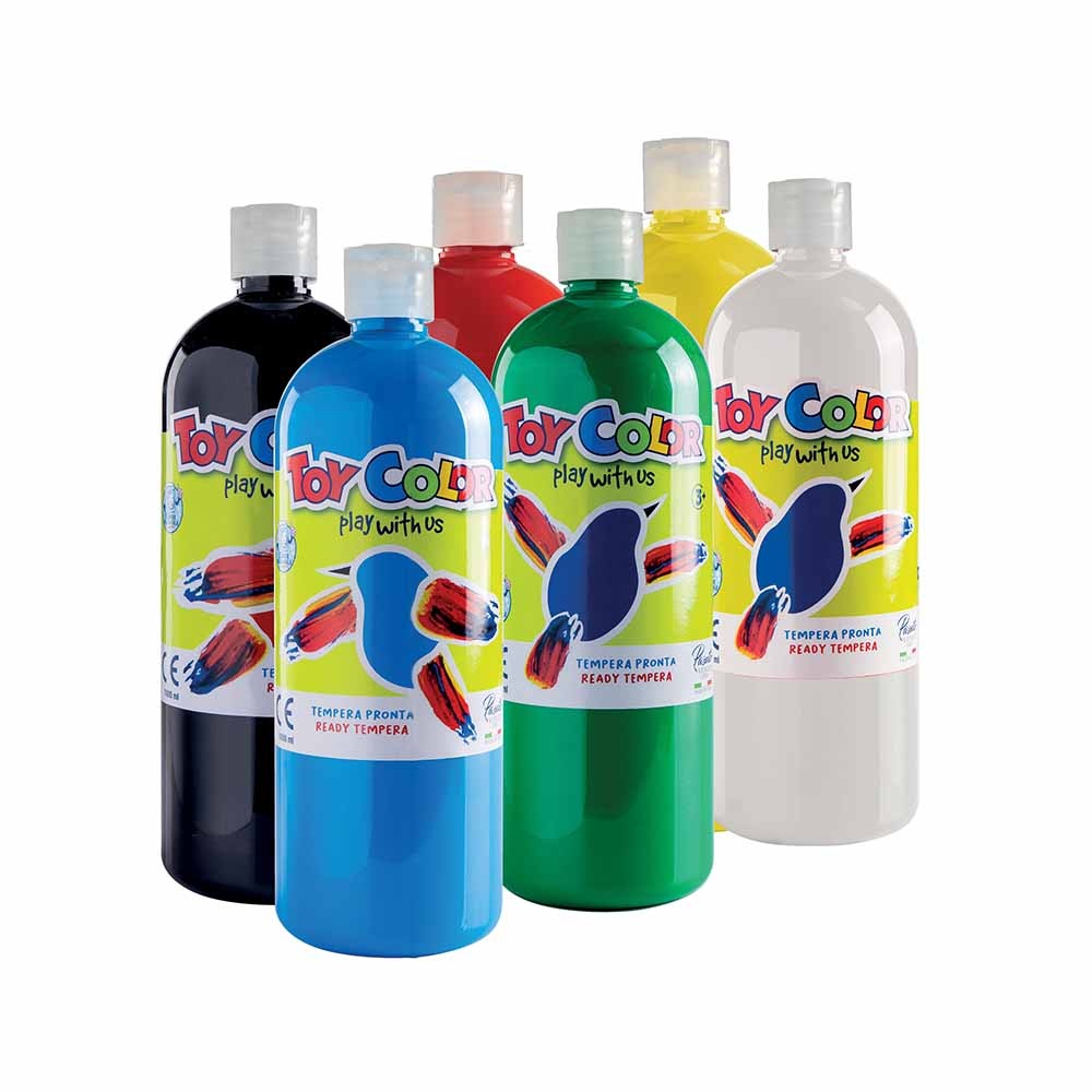 Toy Color - Superwashable Ready-Mix Tempera Paint for Kids - Bulk Pack 6 x 1000ml - Image 2