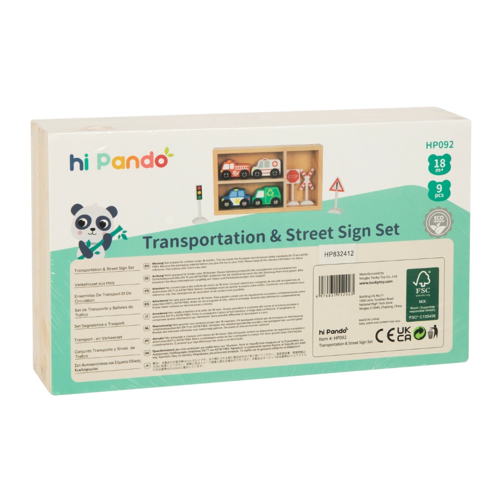 hi Pando - Magnetic Train Set - City Vehicle - 9pcs - Image 5
