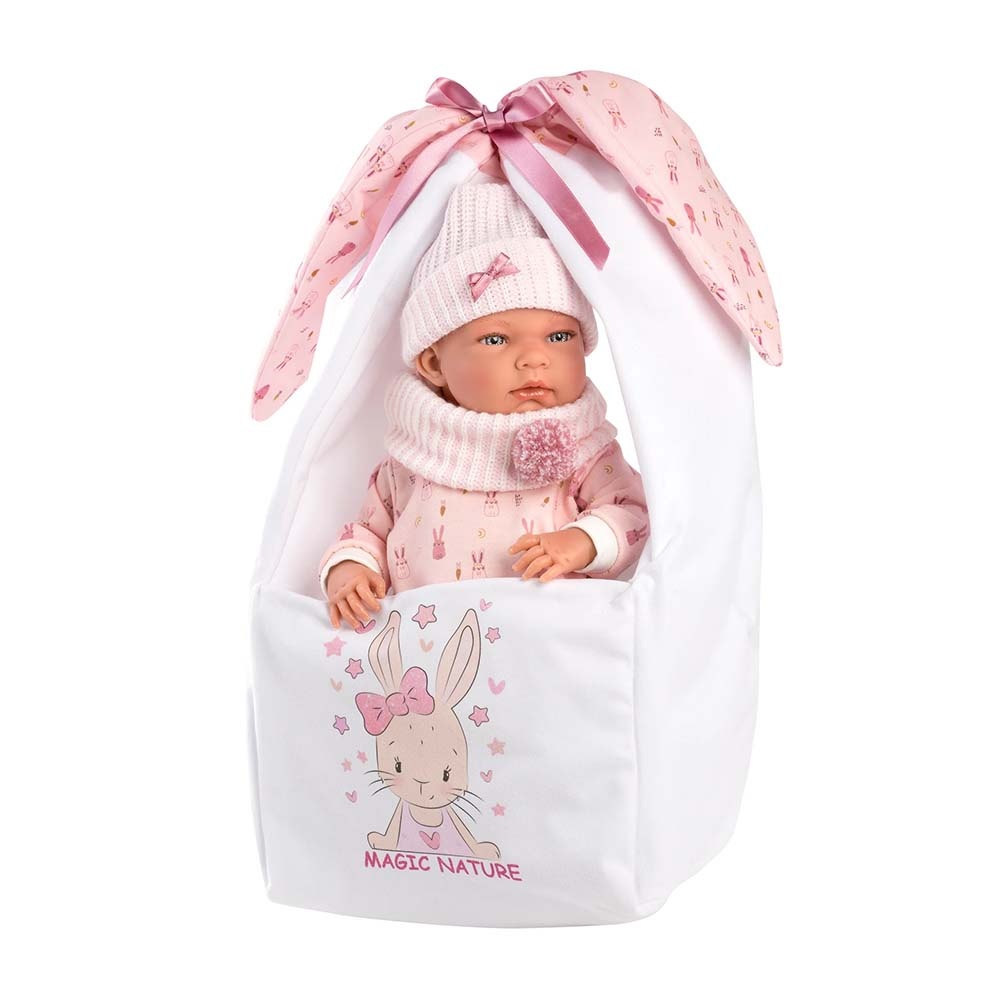 Llorens - Anatomically Correct Baby Girl Doll with Clothing & Baby Carrier: Nica - 40cm - Image 4