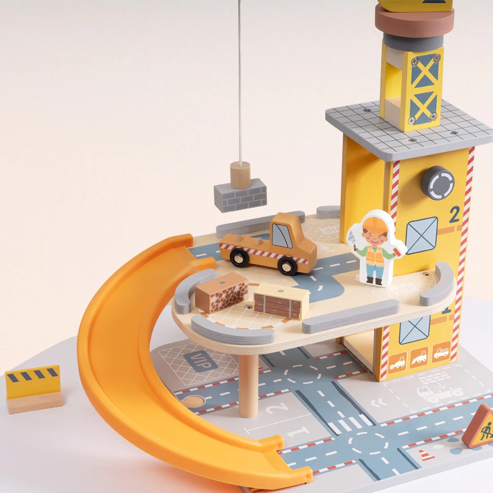 TookyToy - Pretend Play Port Crane Toy Set - 24 Pieces - Image 6