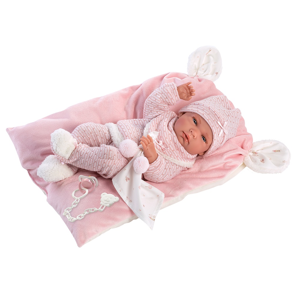 Llorens - Anatomically Correct Baby Girl Doll with Pink Outfit & Cushion: Nica - 40cm - Image 4