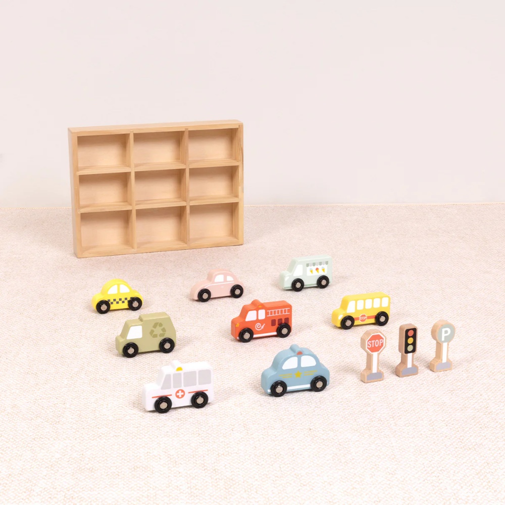 TookyToy - Transportation & Street Sign Set - 12 Piece Pastel Set - Image 5