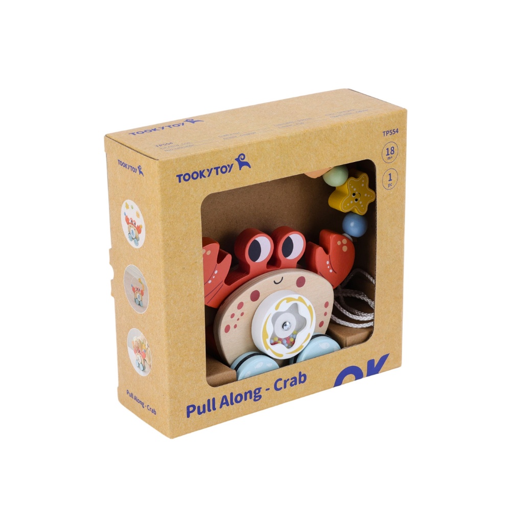 TookyToy - Wooden Pull Along Crab Bead Maze Toy - Image 9