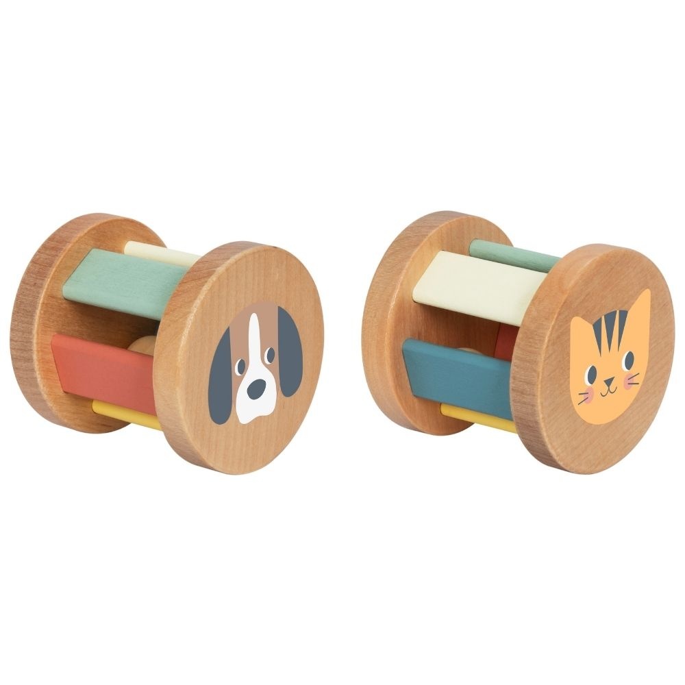 TookyToy - 3-in-1 Wooden Toy Gift Set - Rattle, Stacking Tower and Pull-Along Puppy - Image 7
