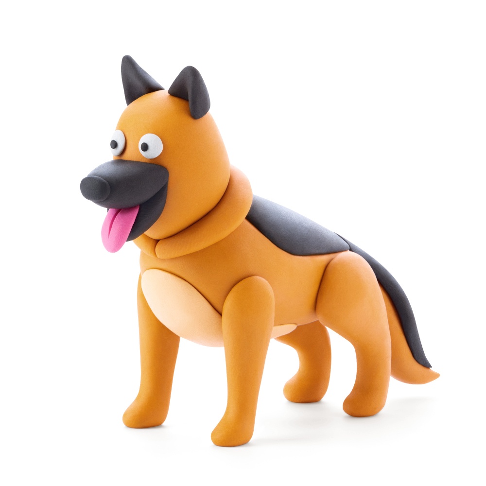 Hey Clay - Modelling Air-Dry Clay with Fun Interactive App - Shepherd, Yorkie, Bull Terrier, Series Dog Story, 6 cans - Image 4