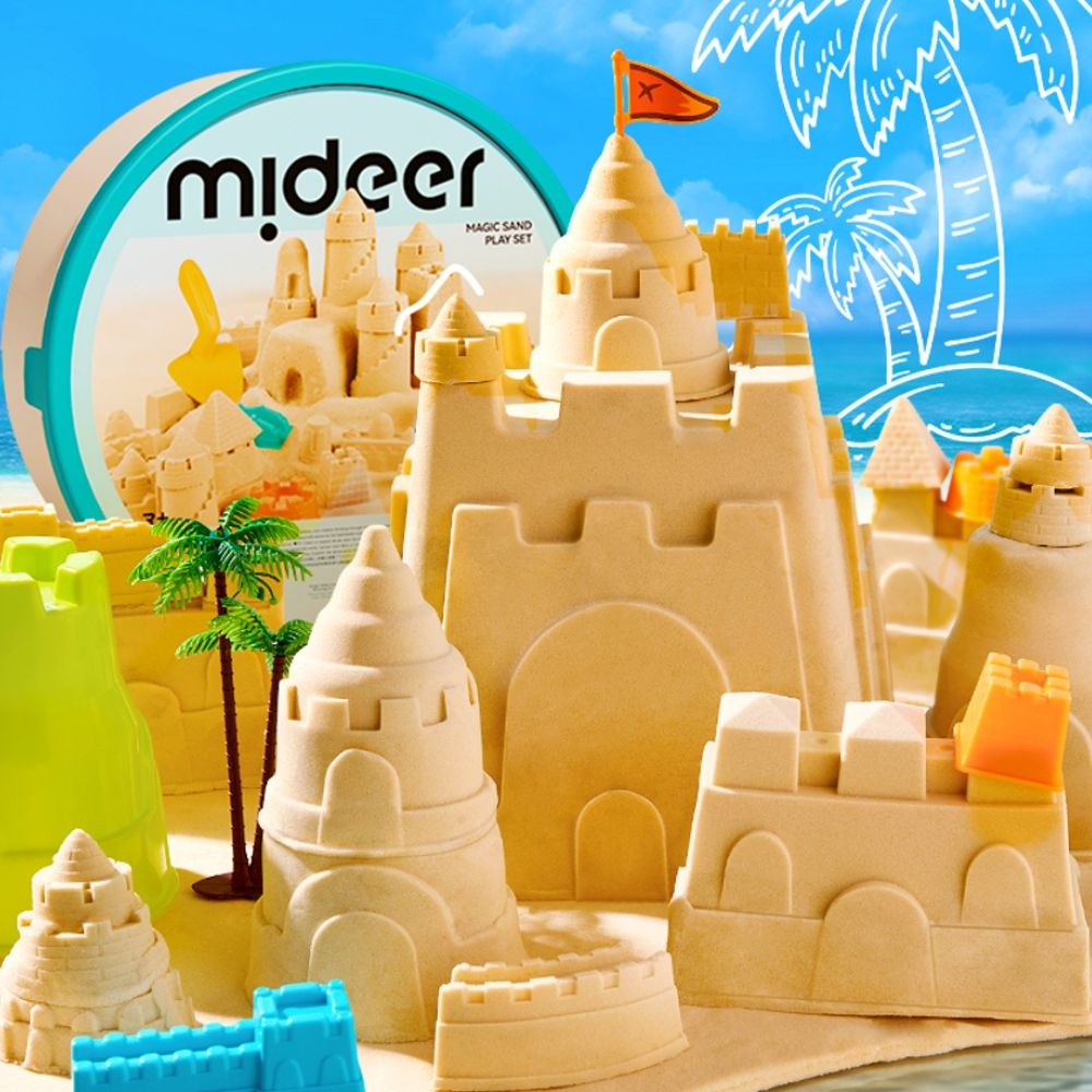 Mideer - Magic Sand Play Set with Sensory Bin & Lid, 2kg Kinetic Sand & 25 Sand Tools - Image 5