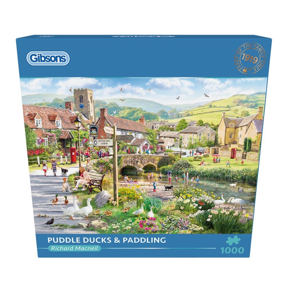Gibsons - Puddle Ducks & Paddling - 1000 Piece Jigsaw Puzzle - Image 4
