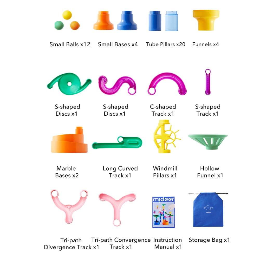 Mideer - Marble Run Track Building Block Toy - 51 Pieces with Water Play - Image 9