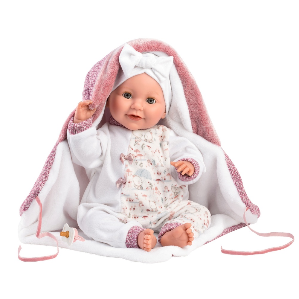 Llorens - Baby Girl Doll with Clothing & Bed Cushion: Heidi - 42cm - Image 4