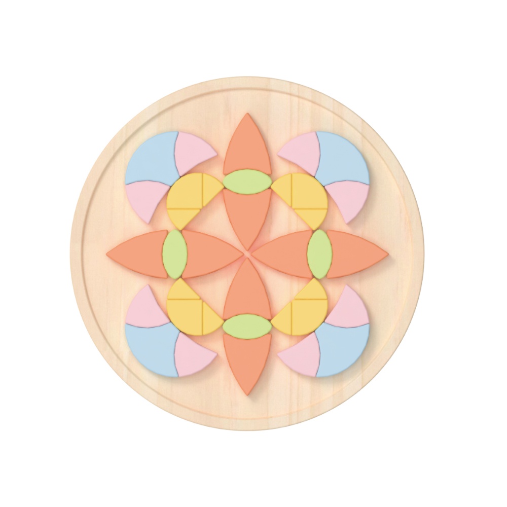 Classic World - Flower Mandala Wooden Block Puzzle - 70 Pieces - Image 4