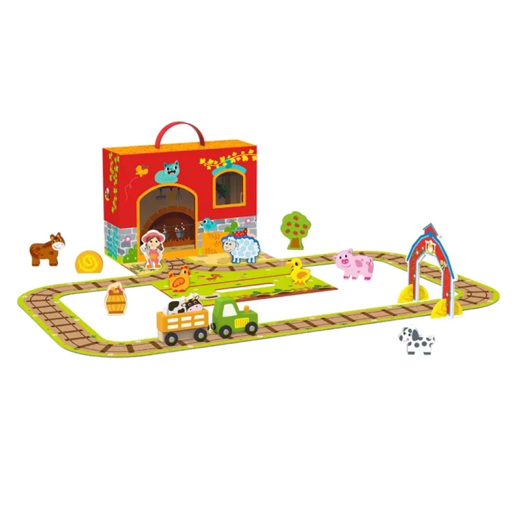 TookyToy - Pretend Play Story Box: Farmyard Friends Toy Set