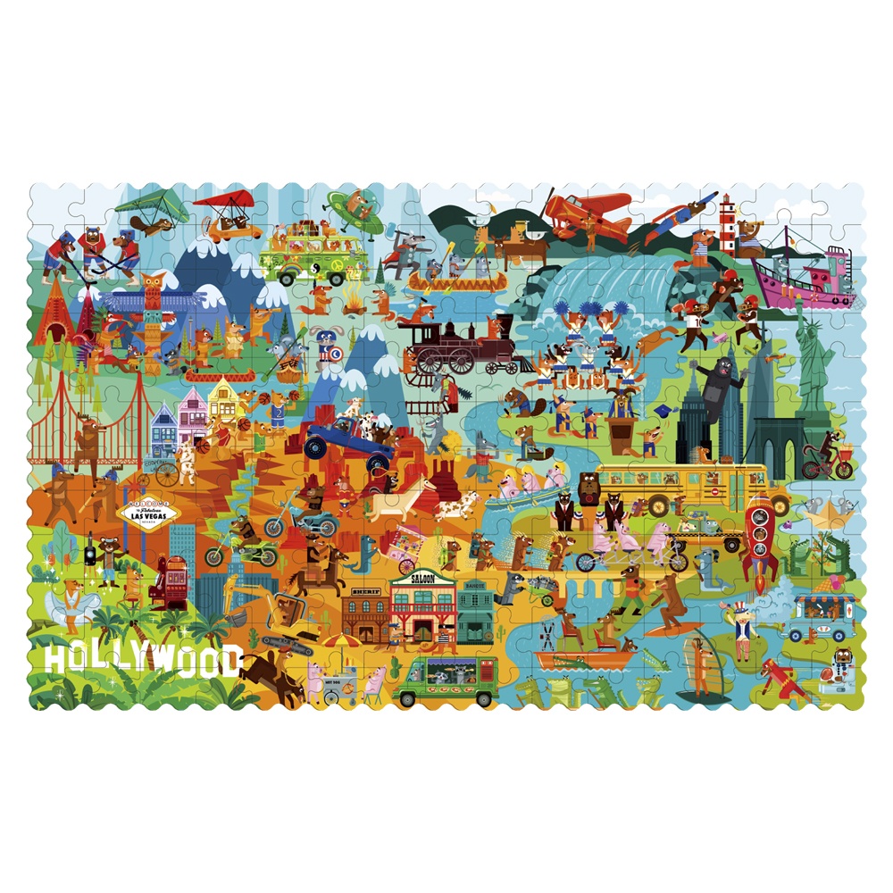Mideer - Travel Around the World Puzzle - Modern North America - 180pcs - Image 2