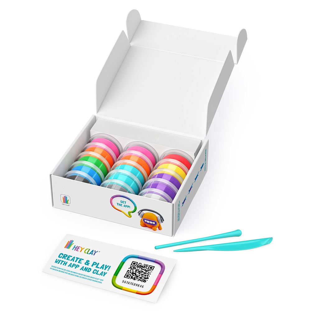 Hey Clay - Modelling Air-Dry Clay with Fun Interactive App - Aliens, 15 cans - Image 4