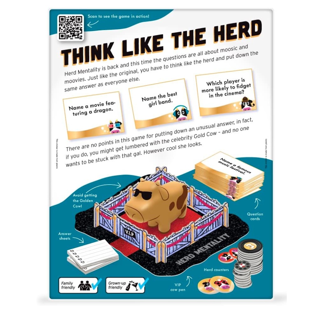Big Potato Games - Herd Mentality: Moosic & Moovies - Fun Party Game for Families and Friends, 4+ Players - Image 7