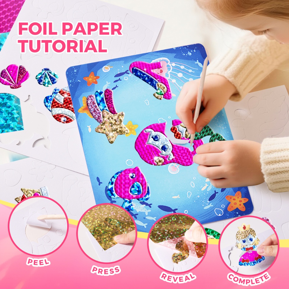 Jar Meló - Foil Arts & Crafts Set - Peel & Stick Activity - Fairy World - Image 5