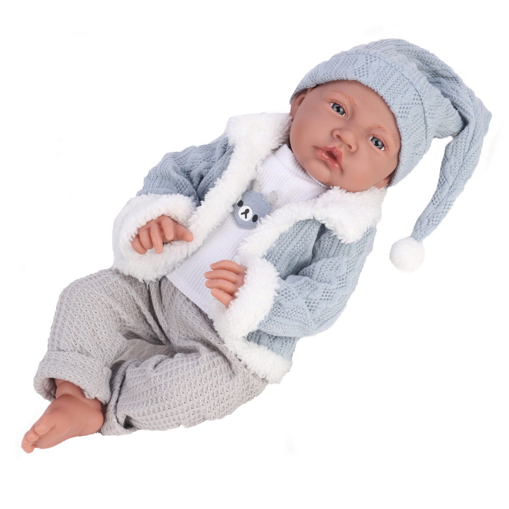 Baby Boy Doll with 12 Sounds - Soft Cotton Body - 40cm - Image 2