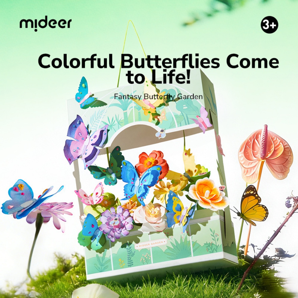 Mideer - Paper Butterly Craft Kit - Creative Arts & Crafts Set - Image 7