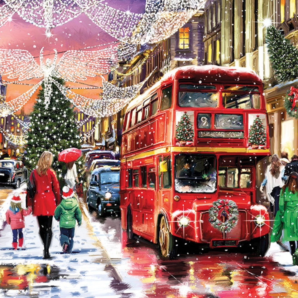 Gibsons - Regent Street at Christmas - 1000 Piece Jigsaw Puzzle - Image 3