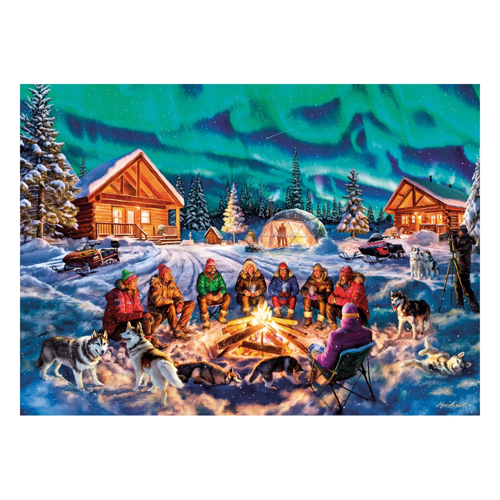 Gibsons - A Night of Northern Lights - 1000 Piece Jigsaw Puzzle - Image 2