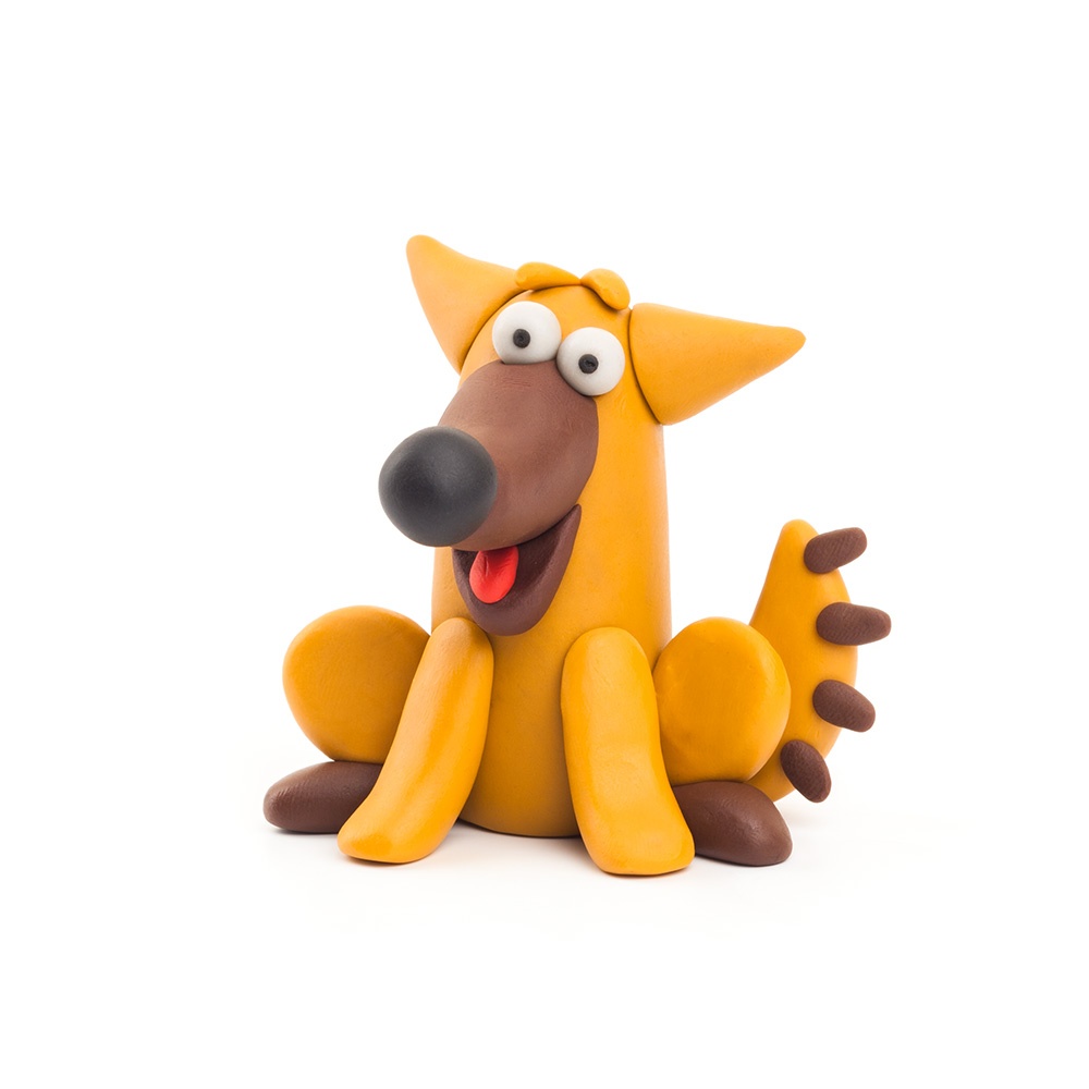 Hey Clay - Modelling Air-Dry Clay with Fun Interactive App - Doggie, series Animals, 3 cans - Image 4