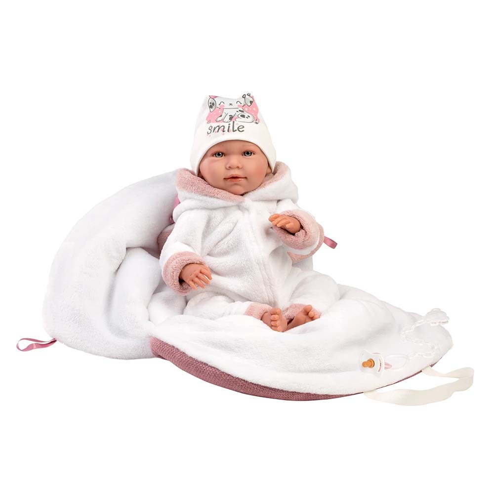 Llorens - Baby Girl Doll with Crying Mechanism, Clothing & Carrycot: Mimi - 42cm - Image 7