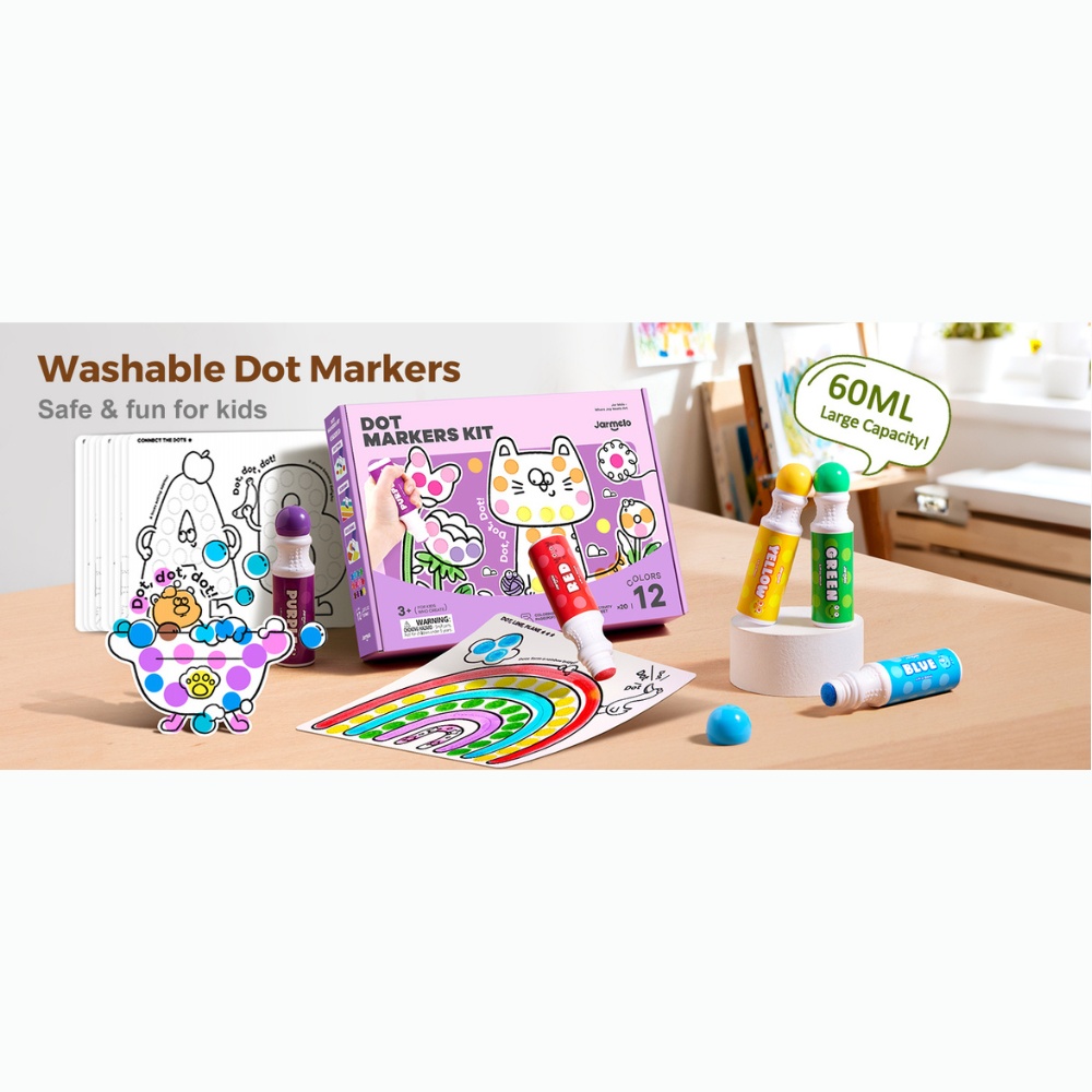 Jar Meló - Dot Painting Art Markers - 12 Colours - Image 5
