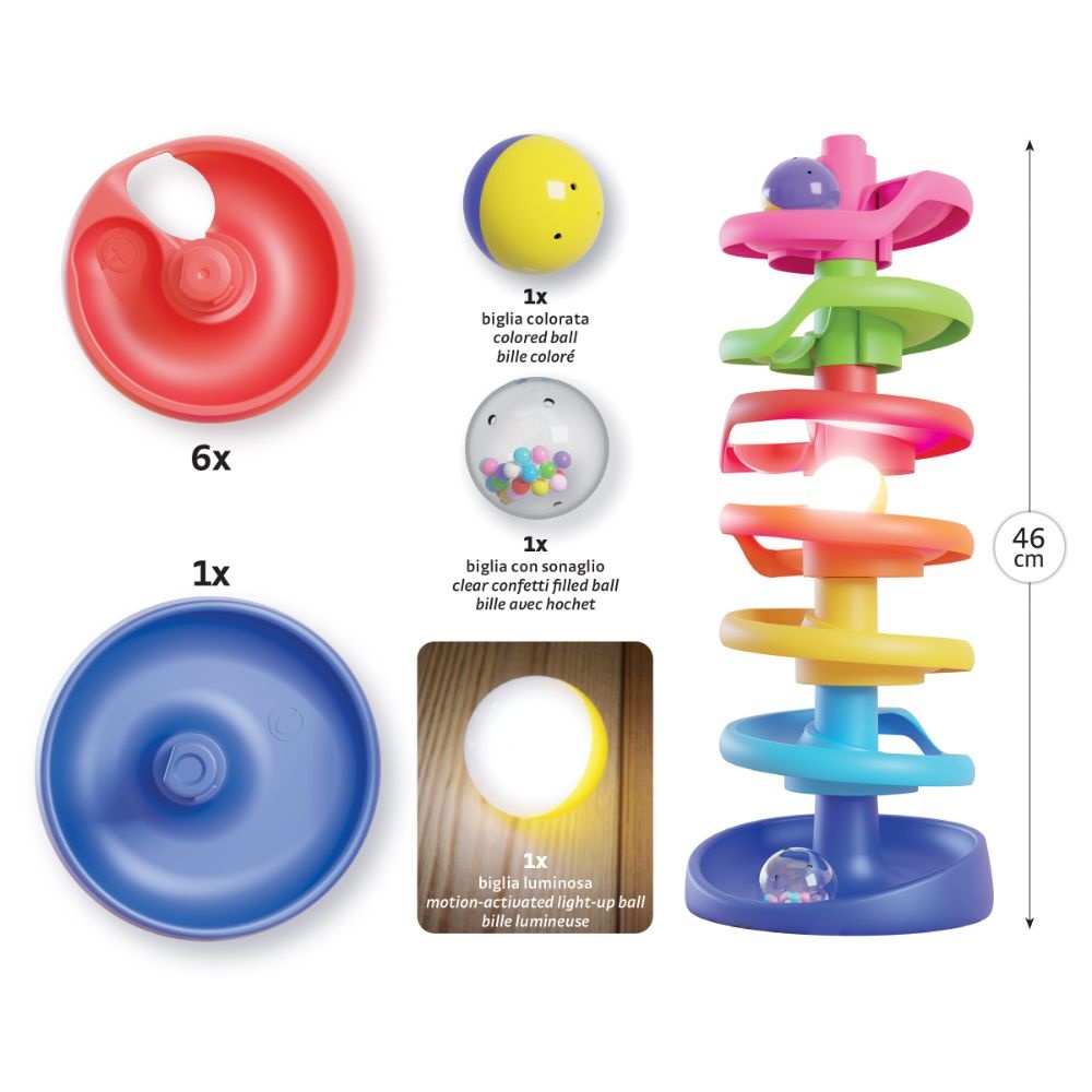 Quercetti - Spiral Tower Brightball: Swirling Ball Run - Image 4