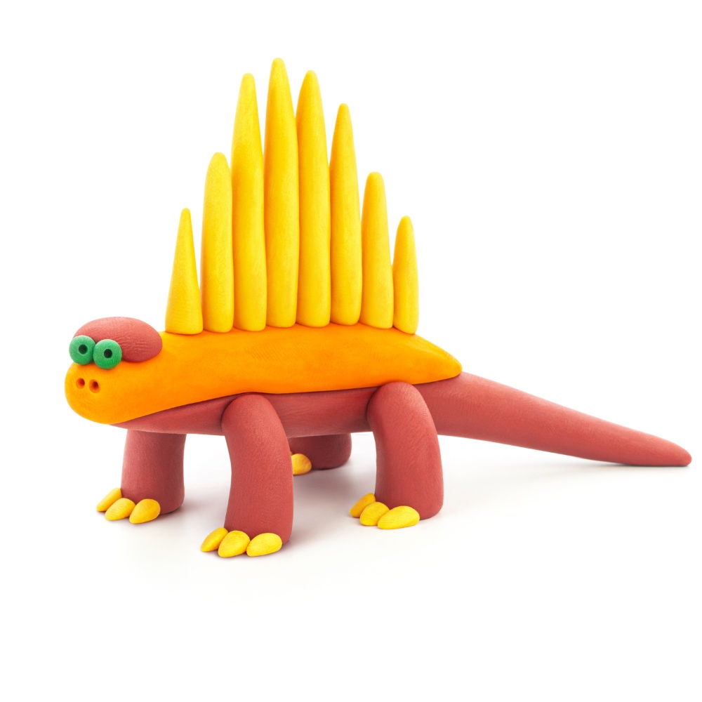 Hey Clay - Modelling Air-Dry Clay with Fun Interactive App - Lagosuchus, Allosaurus, Dimetrodon, Series Mega Dinos, 6 cans - Image 5