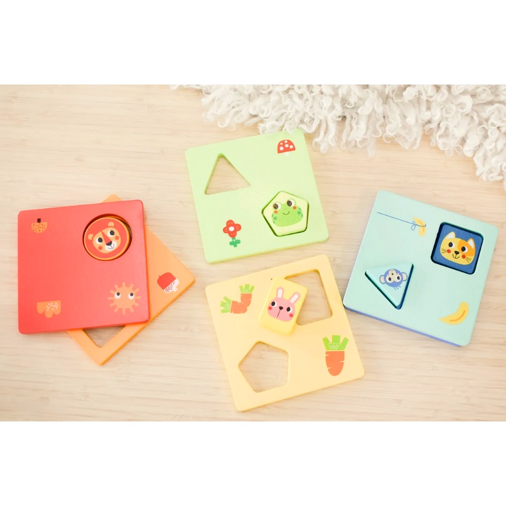 TookyToy - Wooden Shapes & Colours Puzzle - Image 2