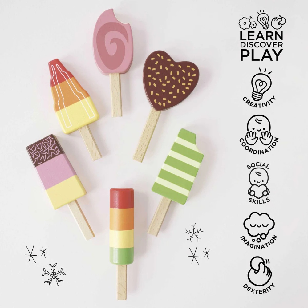 Le Toy Van - Wooden Ice Lollies Popsicles - 7pcs - Image 6