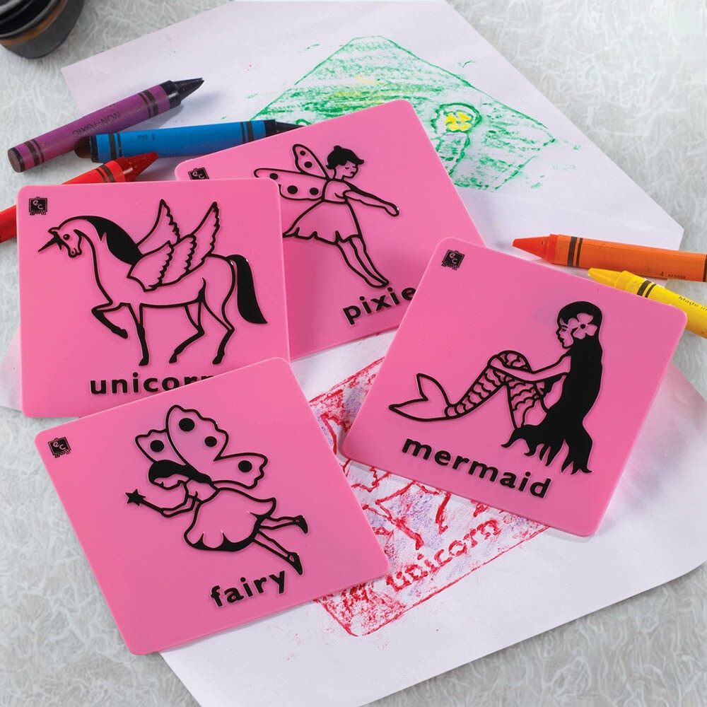 EDX Education - Art Rubbing & Embossing Plates - Fairies 4pcs - Image 3