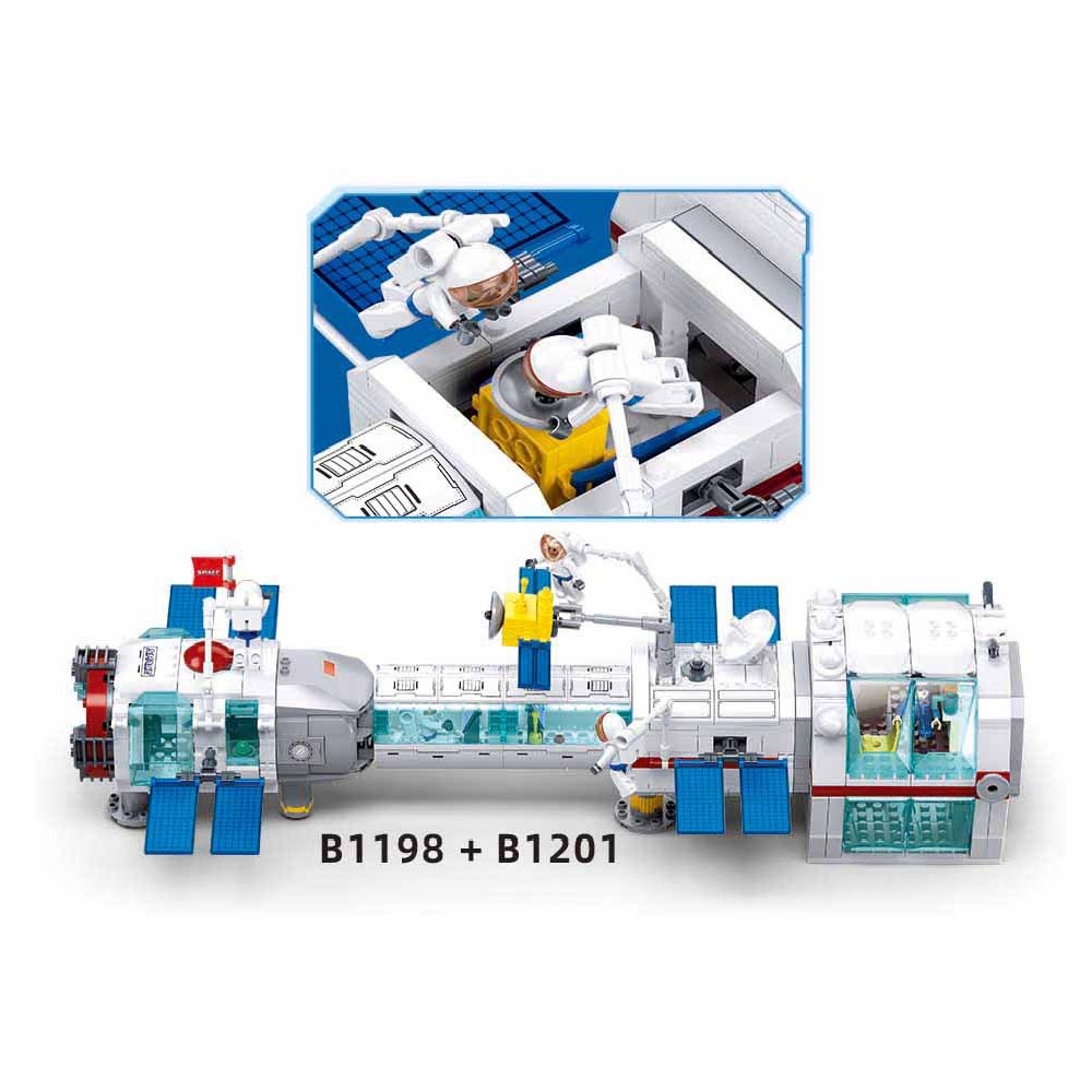 Sluban Building Set: Space - Dream Space Station Code Module - 502 Pieces - Image 3