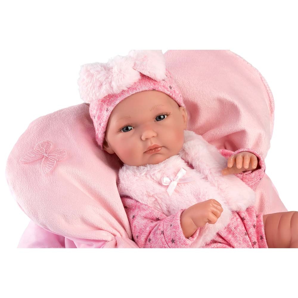 Llorens - Anatomically Correct Baby Girl Doll with Clothing & Cushion: Bimba - 35cm - Image 2