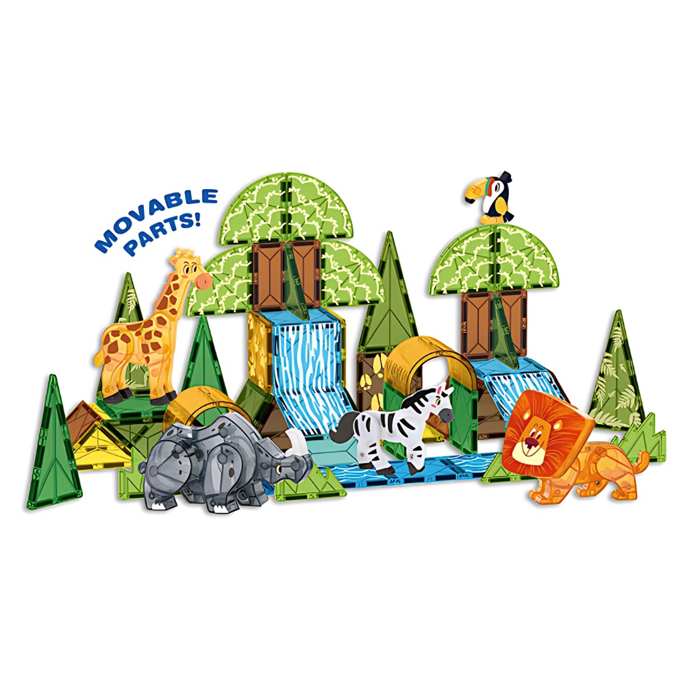 Magnetic Tiles - Safari Animals Set - 30 Pieces - Image 2