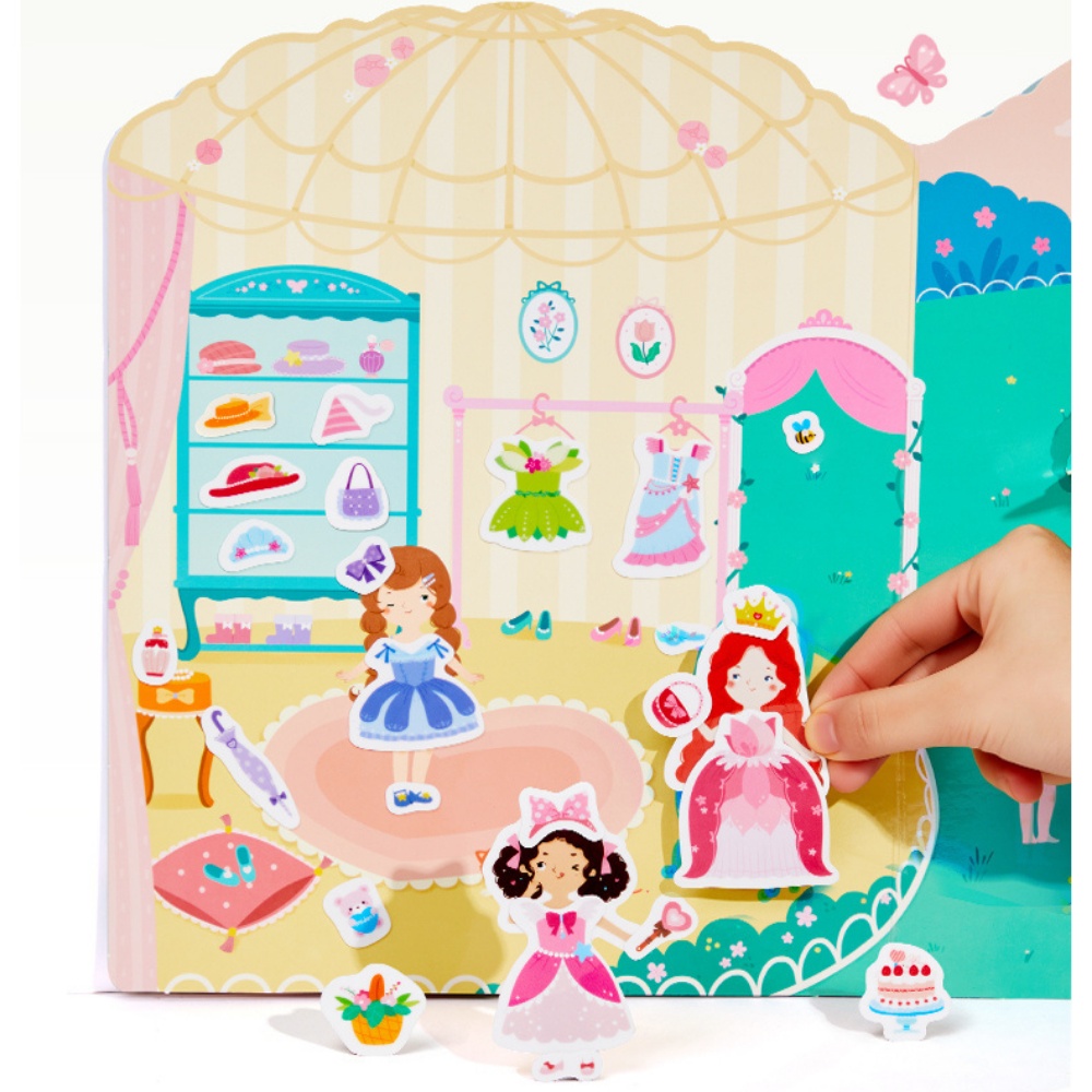 Mideer - Reusable Jelly Sticker Set - Princess Dess-Up - 61pcs - Image 3